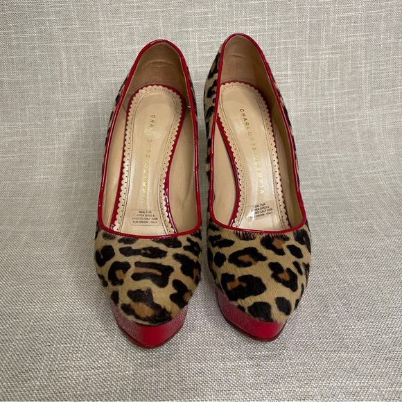 Charlotte Olympia Polly Leopard Calf Hair Pumps - Picture 4 of 14